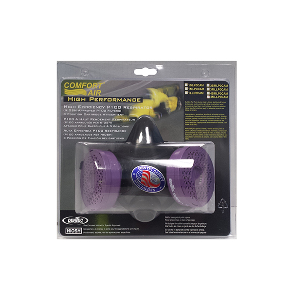 400 High Efficiency P100 Complete, Elastomeric; Suitable For: Toxic Dusts, Mists & Fumes; Lead Dusts & Fumes; Brake Dusts; Exotic Welding; Glass Fibers; Asbestos (Note: Specific Limitations Apply For Asbestos Removal, See OSHA 1910.1001). Medium/Large IN Clamshell