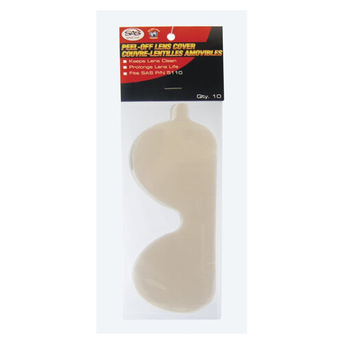 Peel-Off Lens Covers, Clear - Overspray Goggles 5110 - 10 Per Package (Priced Per Package)