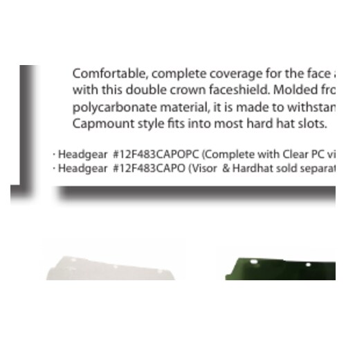 FaceTec Visor Clear Petg, Flat – 7” X 16-3/4”, .040”, 48 / Box