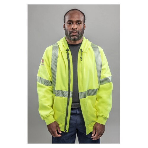 Drifire FR Hi-Vis Zip Front Sweatshirt Class 3