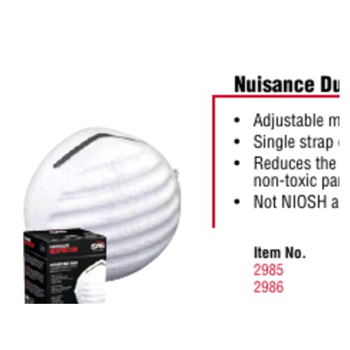 Nuisance Dust Mask - 5 Masks Per Pkg. (Price Per Package)