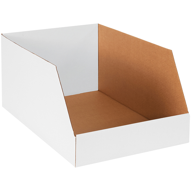 16 X 24 X 12" Jumbo Open Top Bin Boxes, 25/Bundle