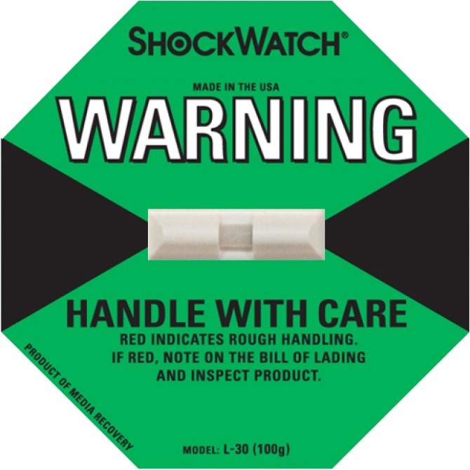 L30 Green 100G Shockwatch&reg; Labels, 50/Case