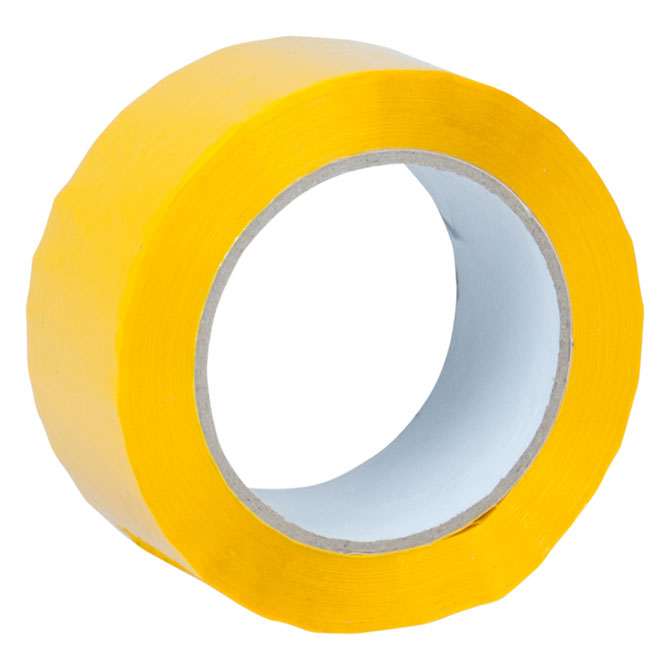 PB2A Carton Sealing Tape - 2" X 110 Yds., 2 MIL, Acrylic, Yellow, 36 Rolls/Case