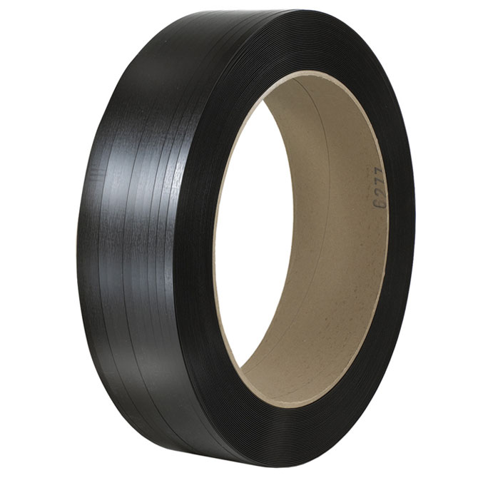 Pac 48H.30.0190 Polypropylene Strapping - 1/2" X 9000 FT., .018", 300 LB., Black, 16 X 6" Core