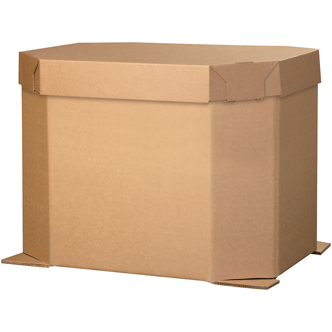 46 X 38 X 36" ECT-155 Triple Wall Octagon Bulk Bins, 5 Boxes/Bundle