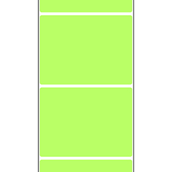 4 X 3" Direct Thermal Labels - Green, 2000/Roll, 4 Rolls/Case