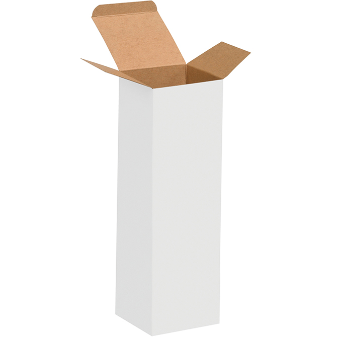 3 X 3 X 10" - .024" Thick Chipboard Box, White, 250/Case