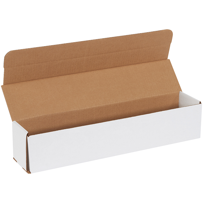 17.5 X 3.5 X 3.5" White Corrugated Mailer, 50 Mailers/Bundle