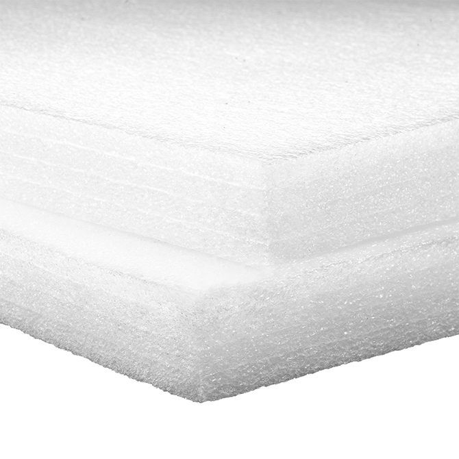 12 X 12" Polyethylene Foam - 1" Thick, 1.7#, White, 36 Each/Bundle