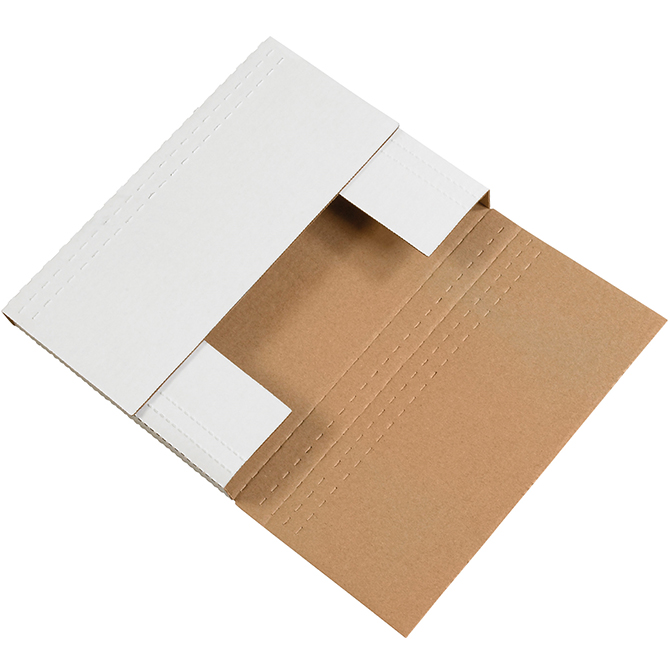 14.25 X 11.25 X 2" White Easy-Fold Mailer, 50 Mailers/Bundle