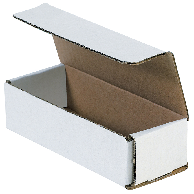6.5 X 2.5 X 1.75" White Corrugated Mailer, 50 Mailers/Bundle