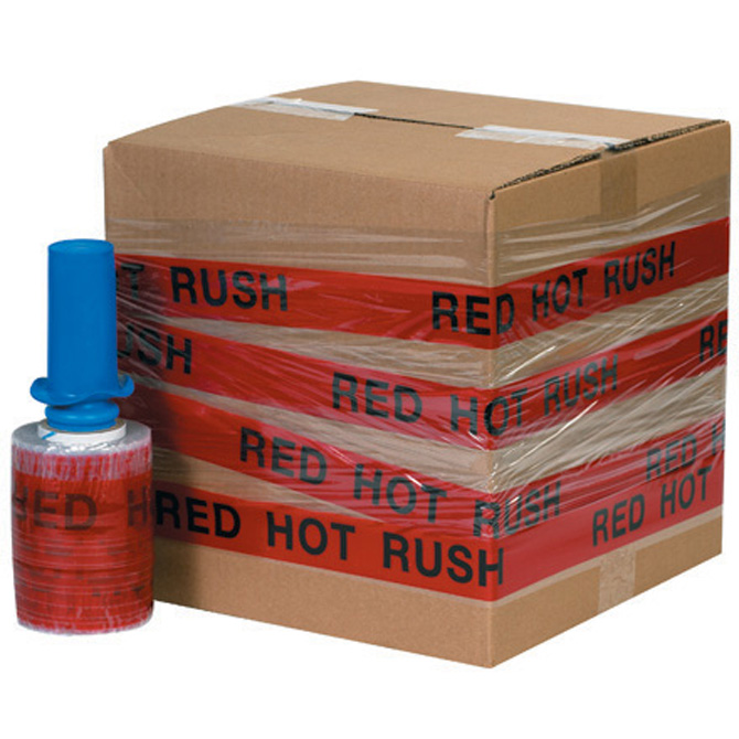 Goodwrappers Identi-Wrap - 5", 80 Gauge, 500 FT., "Red Hot Rush", 6 Rolls/Case