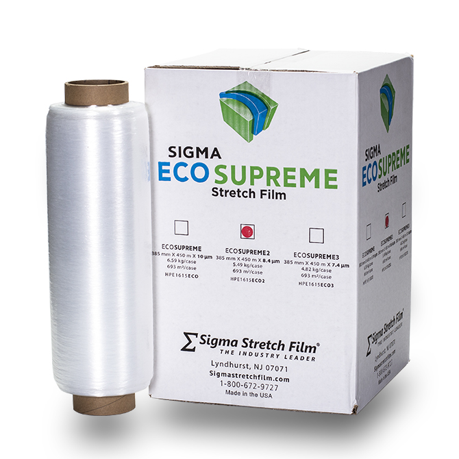 Sigma HPS1320 Mb Pre-Stretch Hand Film - 13", 29 Gauge, 2000 FT., 132 Rolls/Skid
