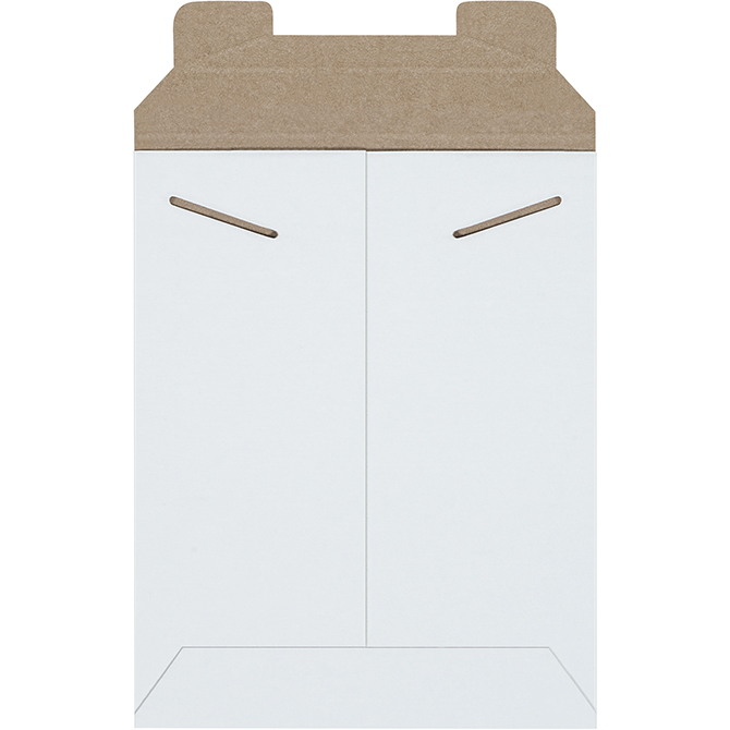 7 X 9" Tab Locking Rigid Flat Mailer, White, 100/Case