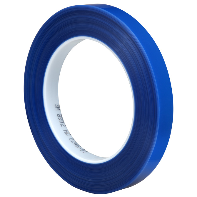 3M 8902 Blue Polyester Film Tape - 1" X 72 Yds., Plastic Core, 36 Rolls/Case