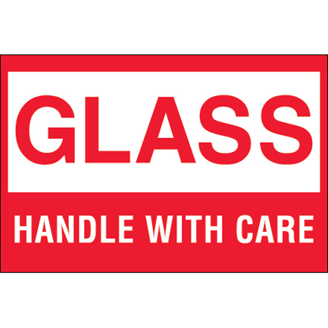 2" X 3" - "Glass - Handle With Care" Labels, 500/Roll 3