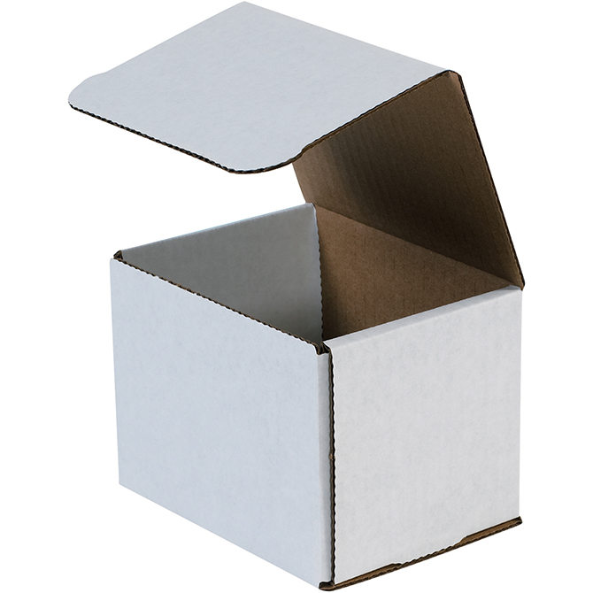 5 X 4 X 4" White Corrugated Mailer, 50 Mailers/Bundle