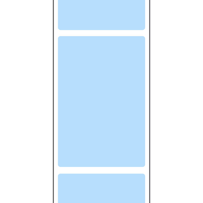 4 X 6" Thermal Transfer Labels - Pms 290 Light Blue, Perforated, 1000/Roll, 4 Rolls/Case