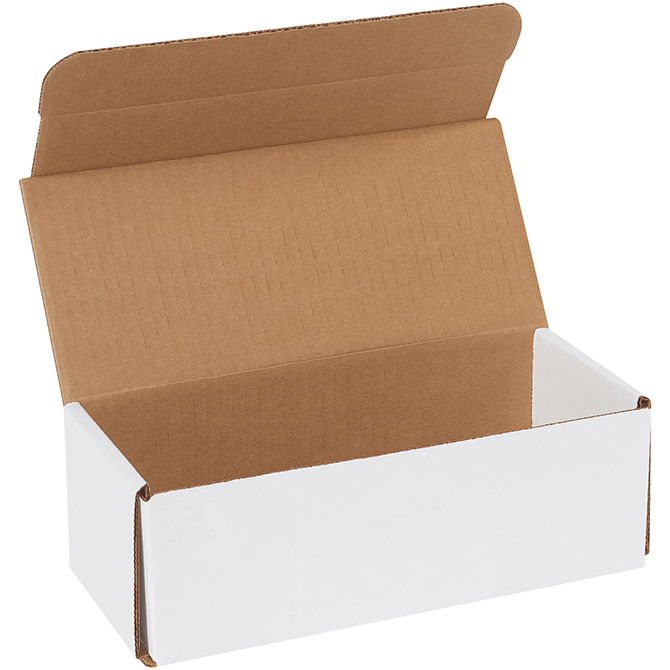 9 X 4 X 3" White Corrugated Mailer, 50 Mailers/Bundle