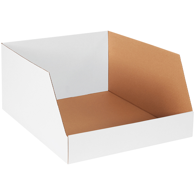 20 X 24 X 12" Jumbo Open Top Bin Boxes, 25/Bundle