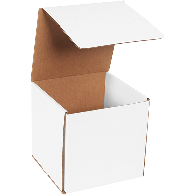 7 X 7 X 7" White Corrugated Mailer, 50 Mailers/Bundle