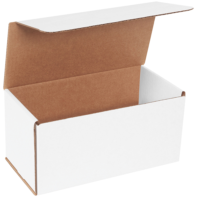 10 X 5 X 5" White Corrugated Mailer, 50 Mailers/Bundle