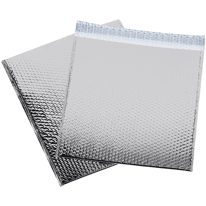 16 X 17.5" Bubble-Lined Glamour Bubble Mailers, Metallic Silver, 48/Case
