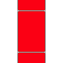 4 X 6" Thermal Transfer Labels - Perf, 185 Red, 1000/Roll, 4 Rolls/Case