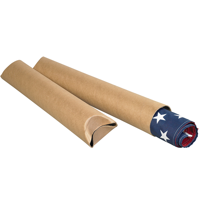 4 X 36", .080" Thick, Kraft, Crimped End Mailing Tubes, 15/Case