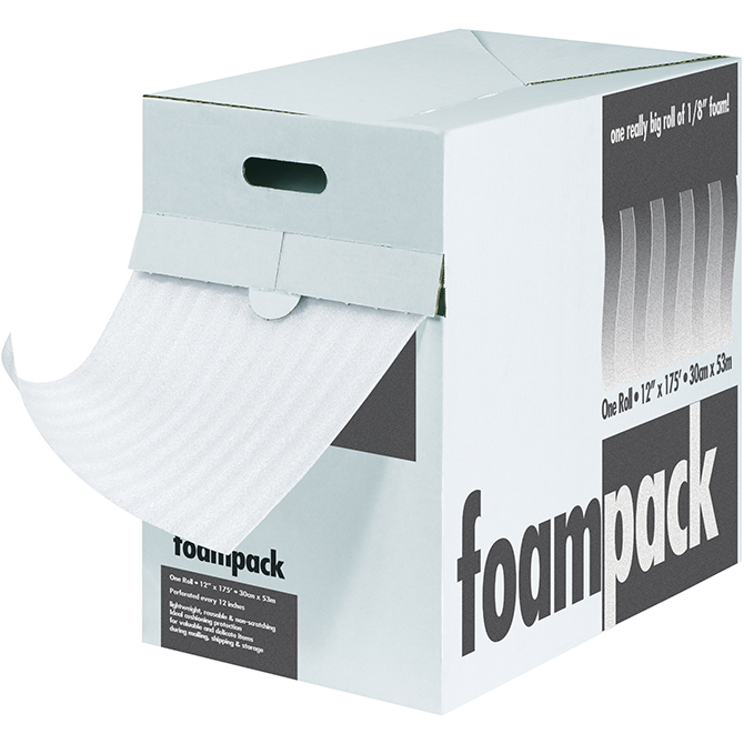 1/16" - 12" X 350 FT. - Polyethylene Foam Dispenser Packs, 12" Perf
