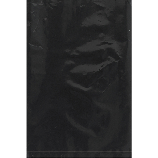 6 X 9" - 2 MIL Flat Poly Bags, Black, 1000/Case