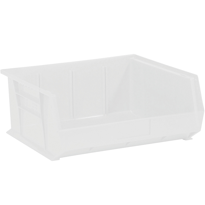 14.75 X 16.5 X 7" Plastic Stack & Hang Bin Boxes, Clear, 6/Case