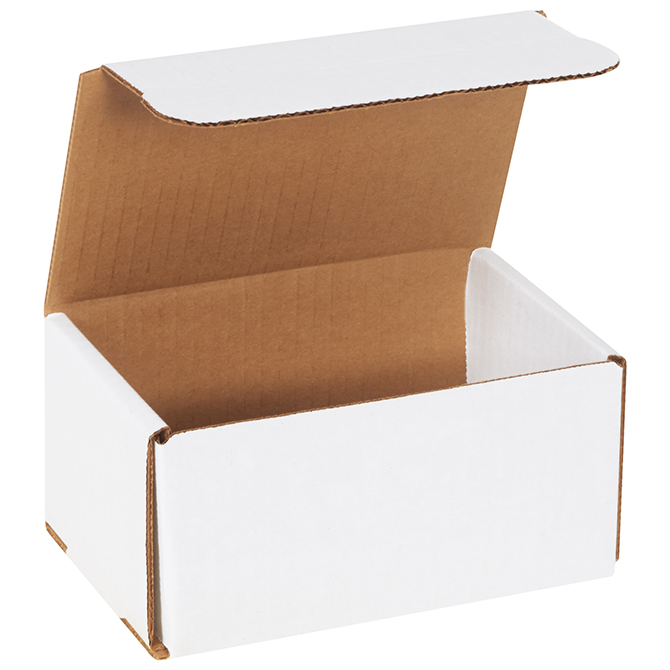 6 X 4 X 3" White Corrugated Mailer, 50 Mailers/Bundle