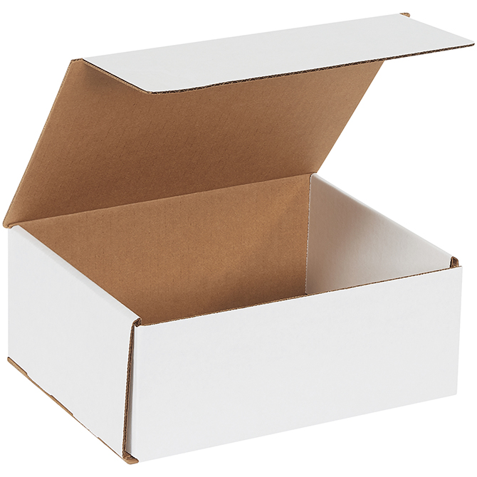10 X 8 X 4" White Corrugated Mailer, 50 Mailers/Bundle