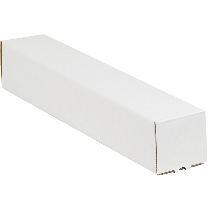 3 X 3 X 18" Square Mailing Tubes, White, 25/Case