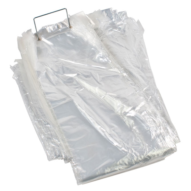 14 X 18" + 4" Bottom Gusset Wicketed Poly Bags, 1 MIL, Vented, 250/Wicket, 1000/Case