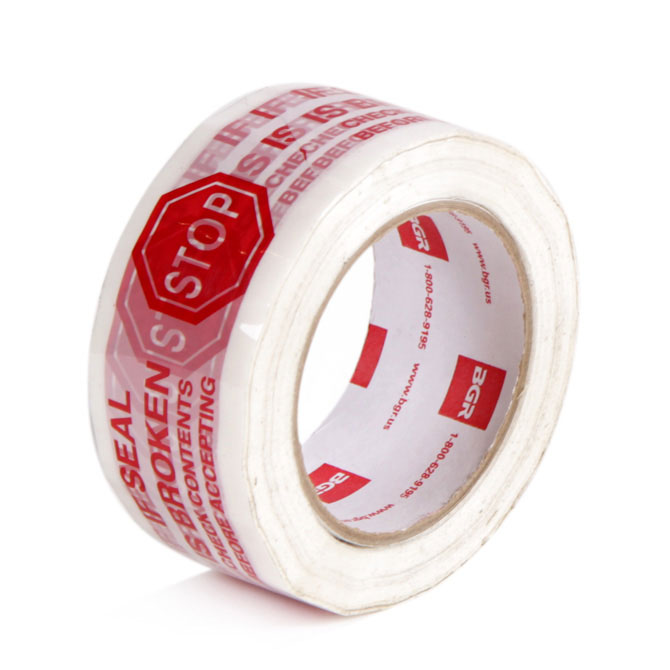Printed Message Tape - 2" X 110 Yds., 1.9 MIL, "If Seal Is Broken..", 36 Rolls/Case