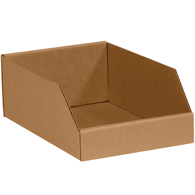 10 X 12 X 4.5"KRAFT Open Top Bin Boxes, 25/Bundle