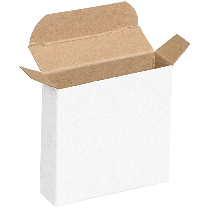 3.25 X 1.1875 X 3.25" - .024" Thick Chipboard Box, White, 1000/Case