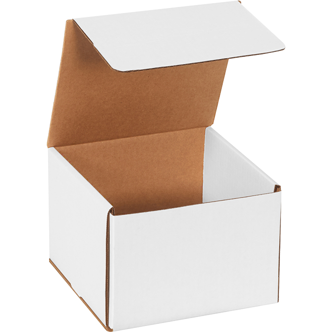 7 X 7 X 5" White Corrugated Mailer, 50 Mailers/Bundle