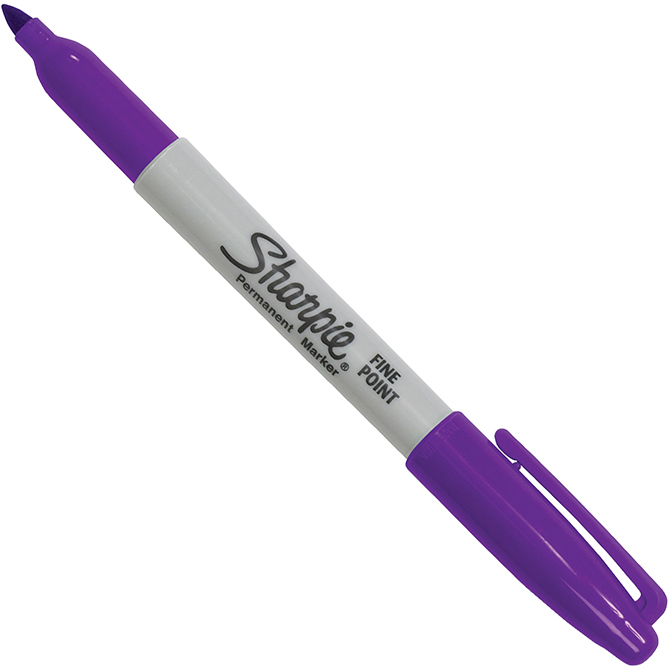 Purple Sharpie® Fine Point Markers, 12/Case