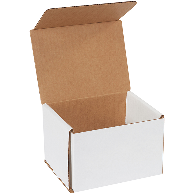 6 X 5 X 4" White Corrugated Mailer, 50 Mailers/Bundle