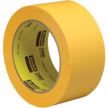 3M 2460 Masking Tape - 3/4" X 60 Yds., Gold, 48 Rolls/Case