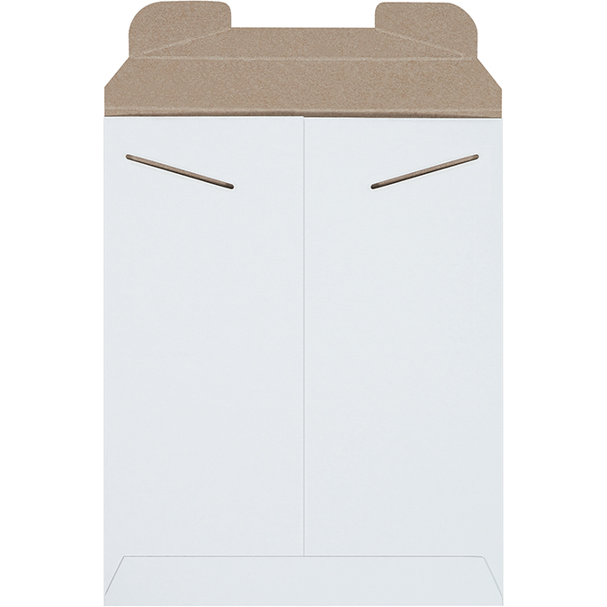 9.75 X 12.25" Tab Locking Rigid Flat Mailer, White, 100/Case