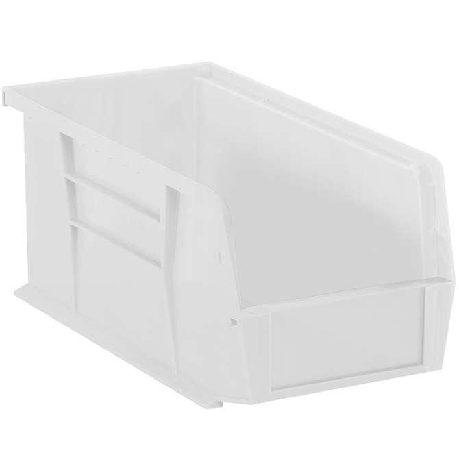 18 X 8.25 X 9" Plastic Stack & Hang Bin Boxes, Clear, 6/Case