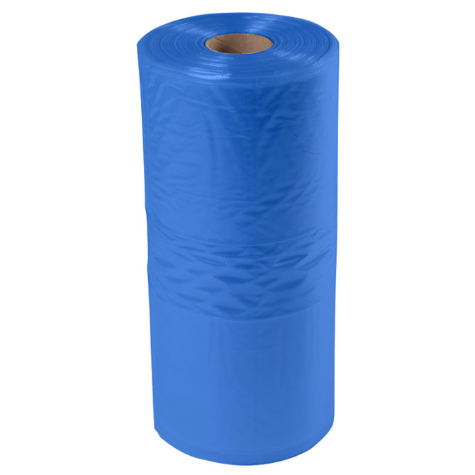 10 X 8 X 24" - 1.3 MIL Gusseted Poly Bags, Blue Tint, FDA, 25% Met, 600/Roll