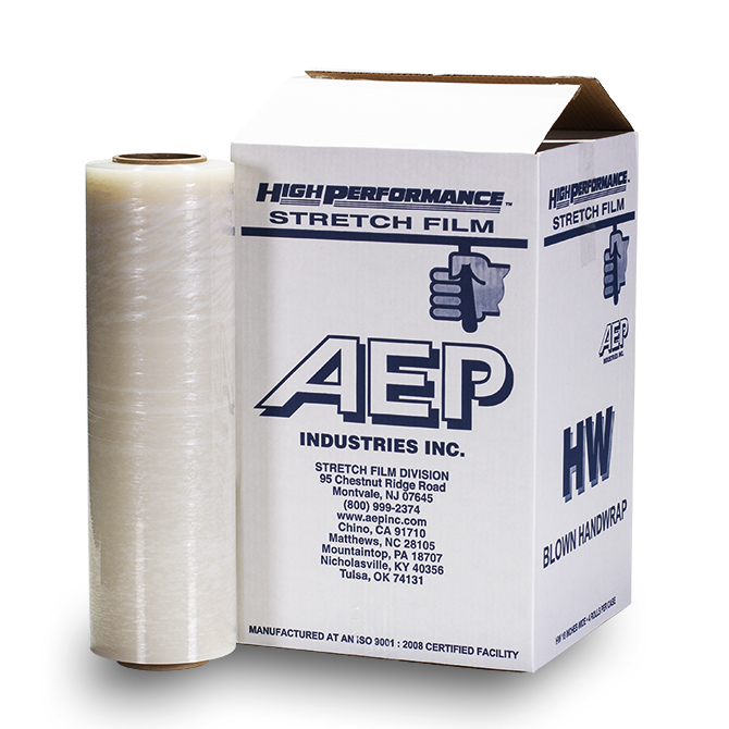 Aep Hw-1580 Hand Wrap Stretch Film - 15", 80 Gauge, 1500 FT., Blown, 4 Rolls/Case, 24 Cases/Skid