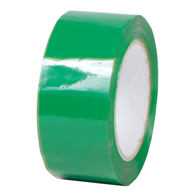 PB2A Carton Sealing Tape - 2" X 110 Yds., 2 MIL, Acrylic, Green, 36 Rolls/Case