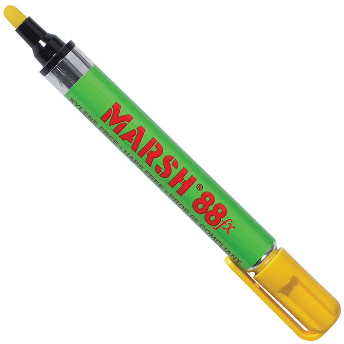Yellow Marsh® 88FX Metal Paint Markers, 12/Case